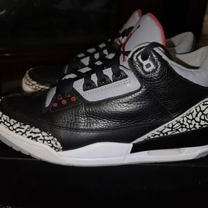 Used 2011 Air Jordan 3 Black Cement.